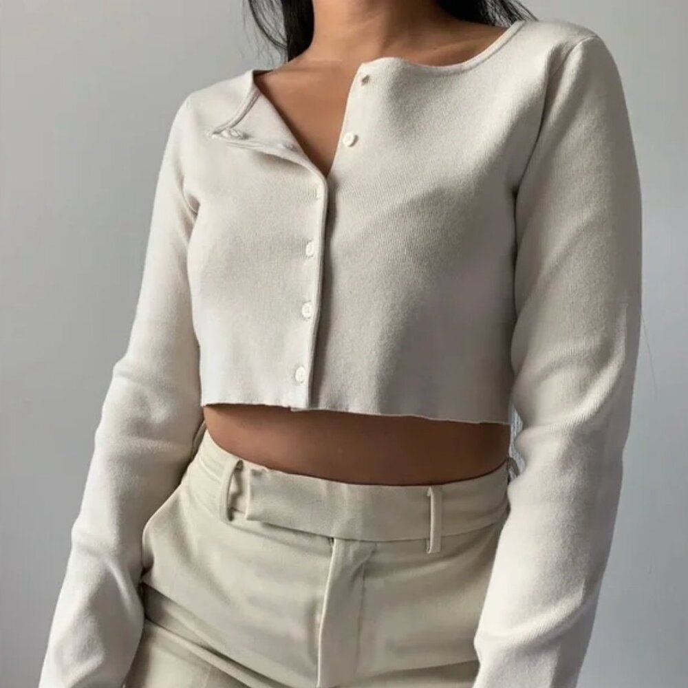 Aritzia Cream Crop Top